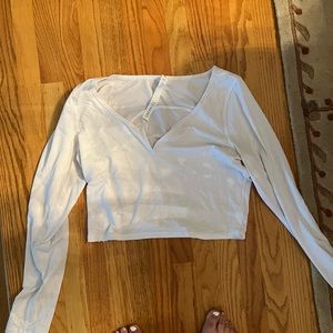 Long sleeve lululemon crop top